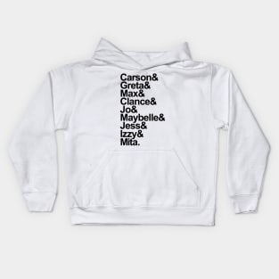 A League of Their Own (2022) Character List (Black) Kids Hoodie